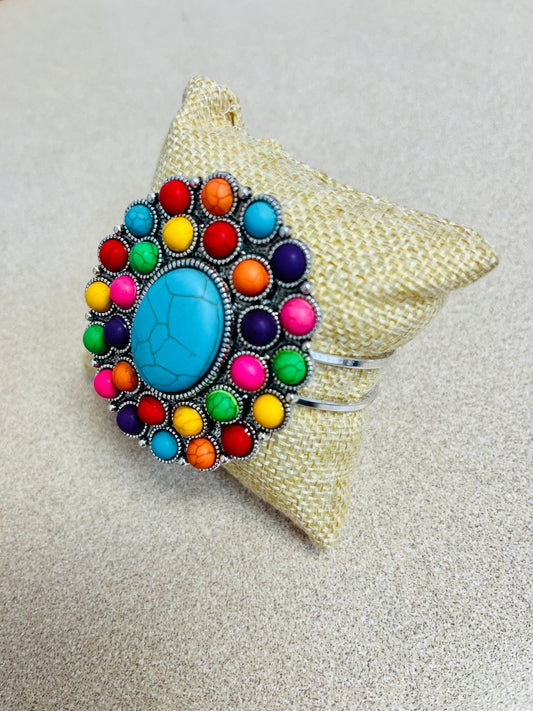 Western Rainbow Clamp Bracelet