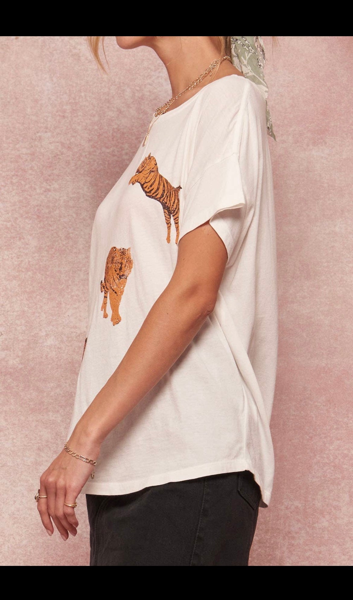 Vintage Canvas Tiger Graphic Tee
