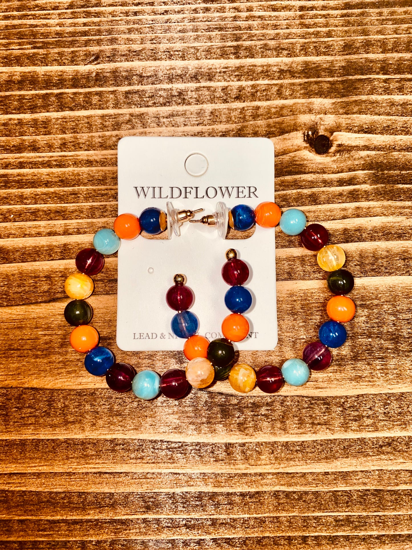 Marbleized Bead Hoops