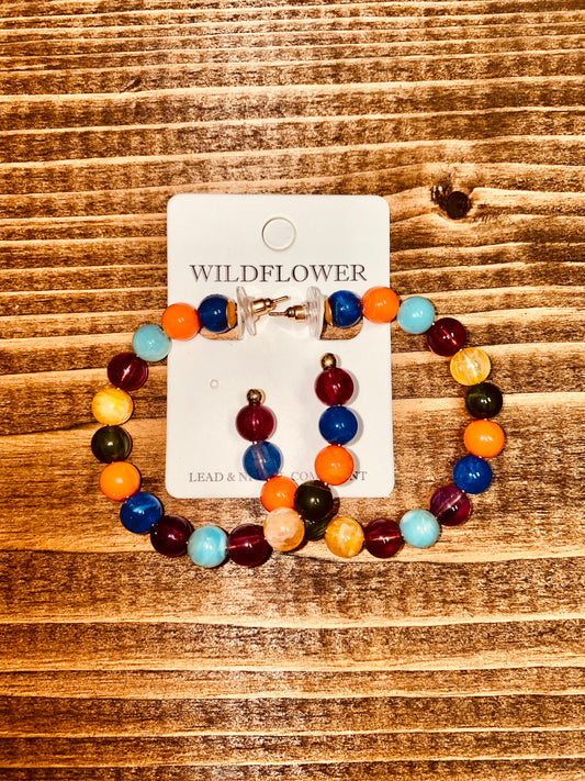 Marbleized Bead Hoops