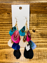 Load image into Gallery viewer, Feather Tassel Earrings
