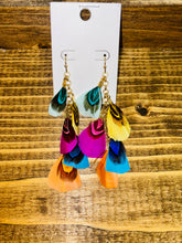 Load image into Gallery viewer, Feather Tassel Earrings
