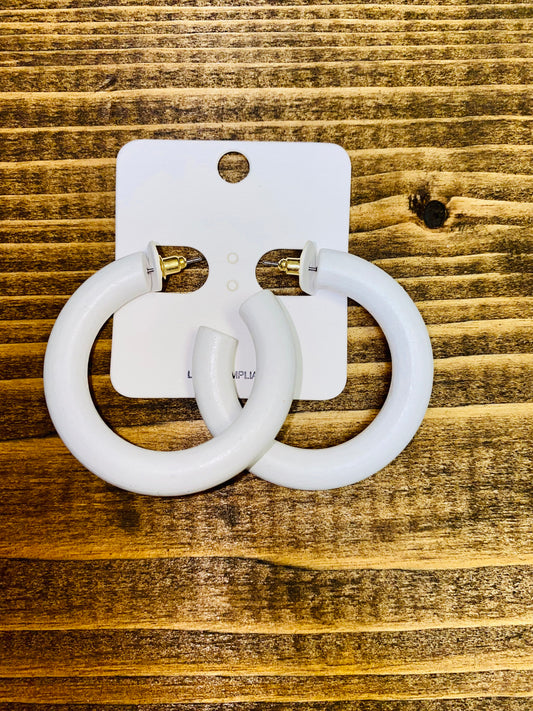 White Wood 2inch Hoops