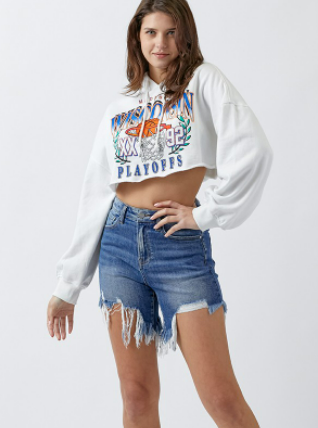 Denim Highrise Boyfriend Shorts
