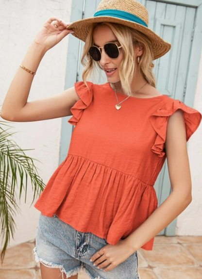 Lotus Leaf Open Back Top