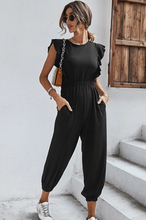 Load image into Gallery viewer, Ruffles &amp; Pockets Jogger Jumpsuit
