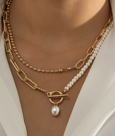 Retro Imitation Pearl Necklace