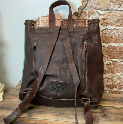 A D Turq Splatter Backpack