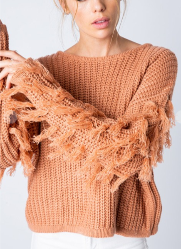 Falling for Fringe Sweater