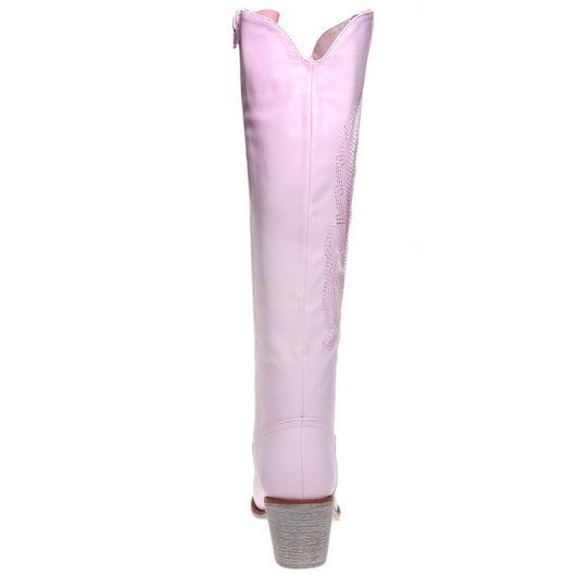 Pop of Pink Western Boots