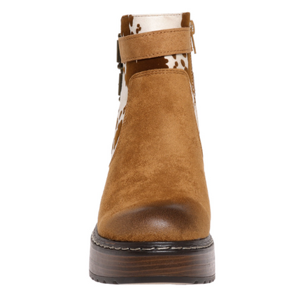 Double Buckle Hide Booties