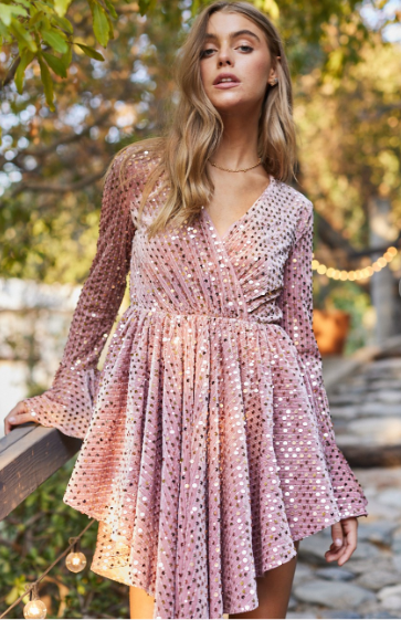 Kristina's Sparkle in Velvet Dress