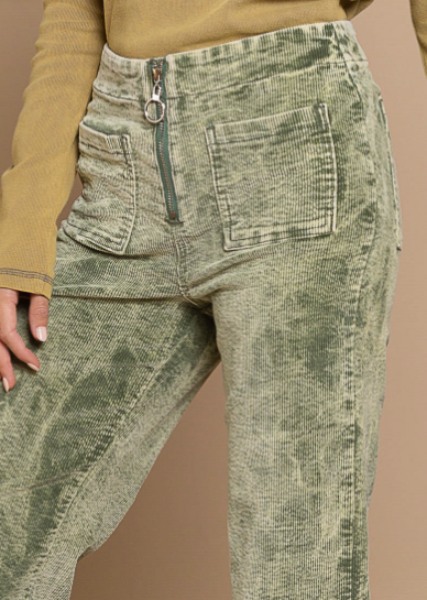 Olive Straight Leg Cords