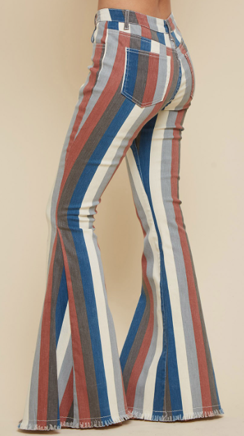 Falling for You Stripe Flares