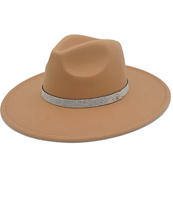 Rhinestone Wide Brim Hat