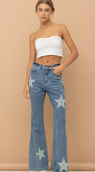 Stone Studded Star Flares