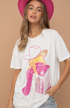 Load image into Gallery viewer, Cowgirl Fringe Graphic Tee
