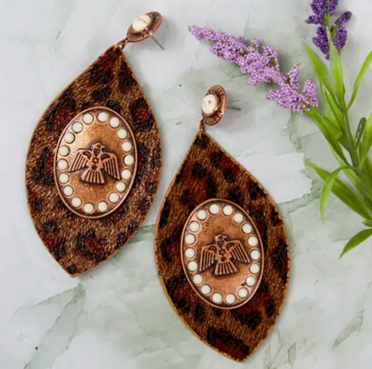 Leather Free Bird Earrings
