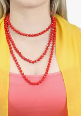 Crystal Beaded Wrap Necklace