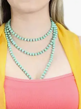 Crystal Beaded Wrap Necklace