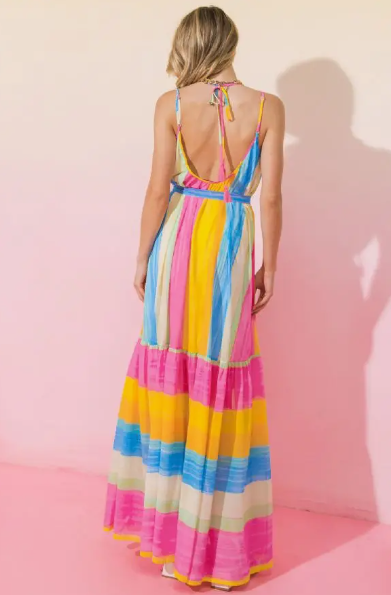 Striped in Spring Maxi