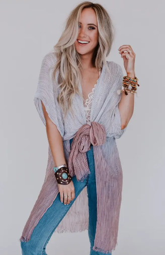 Ocean Eyes Ombre Kimono