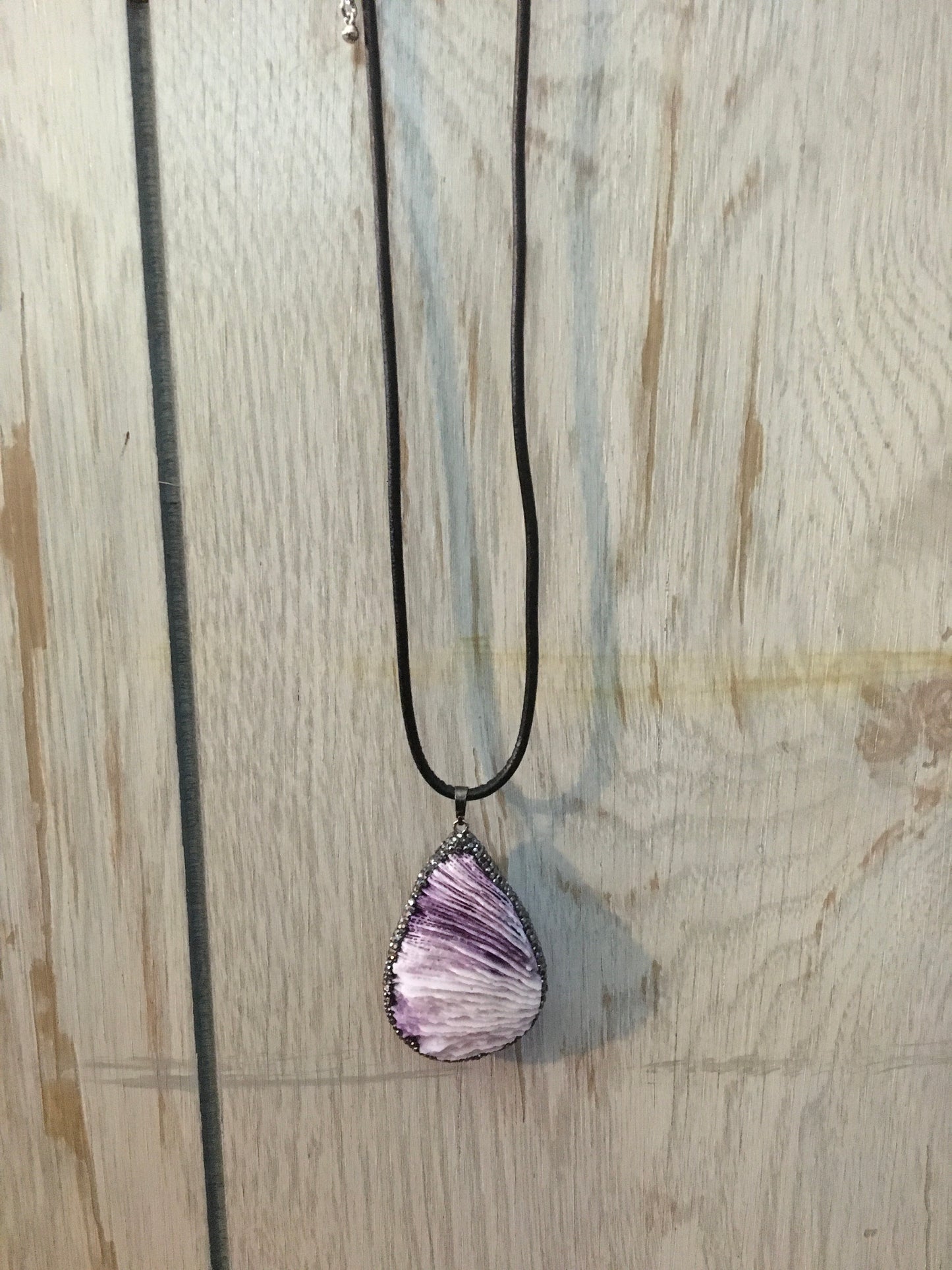 Coral Passion Genuine Leather Necklace