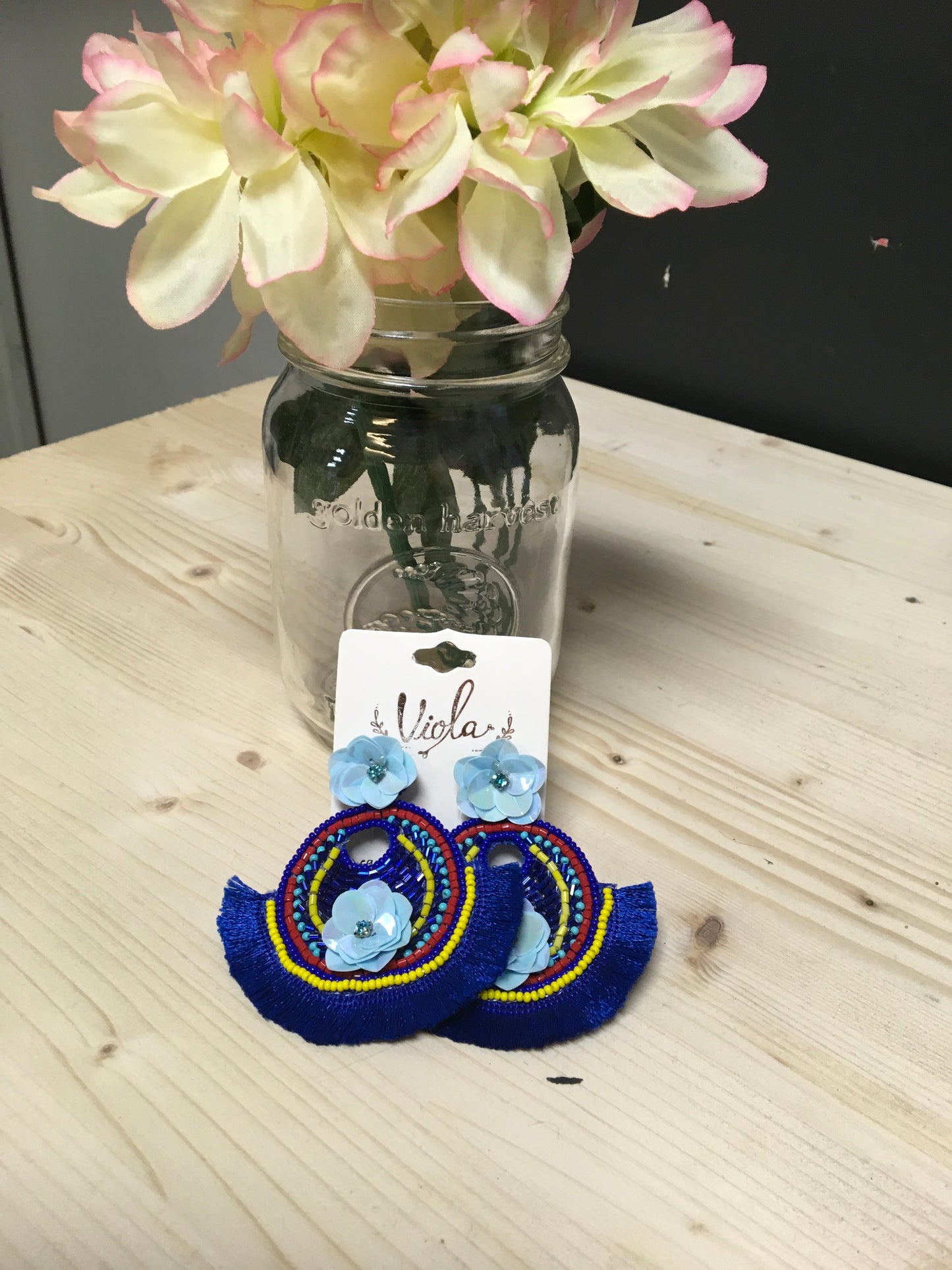 Exotic Flower Bead Earrings