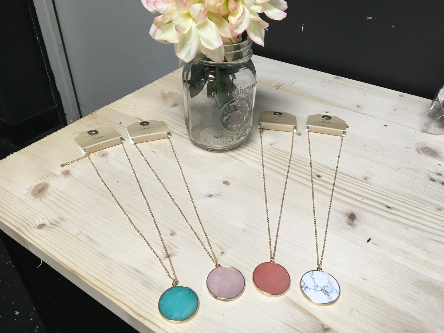 Circle Stone Necklace