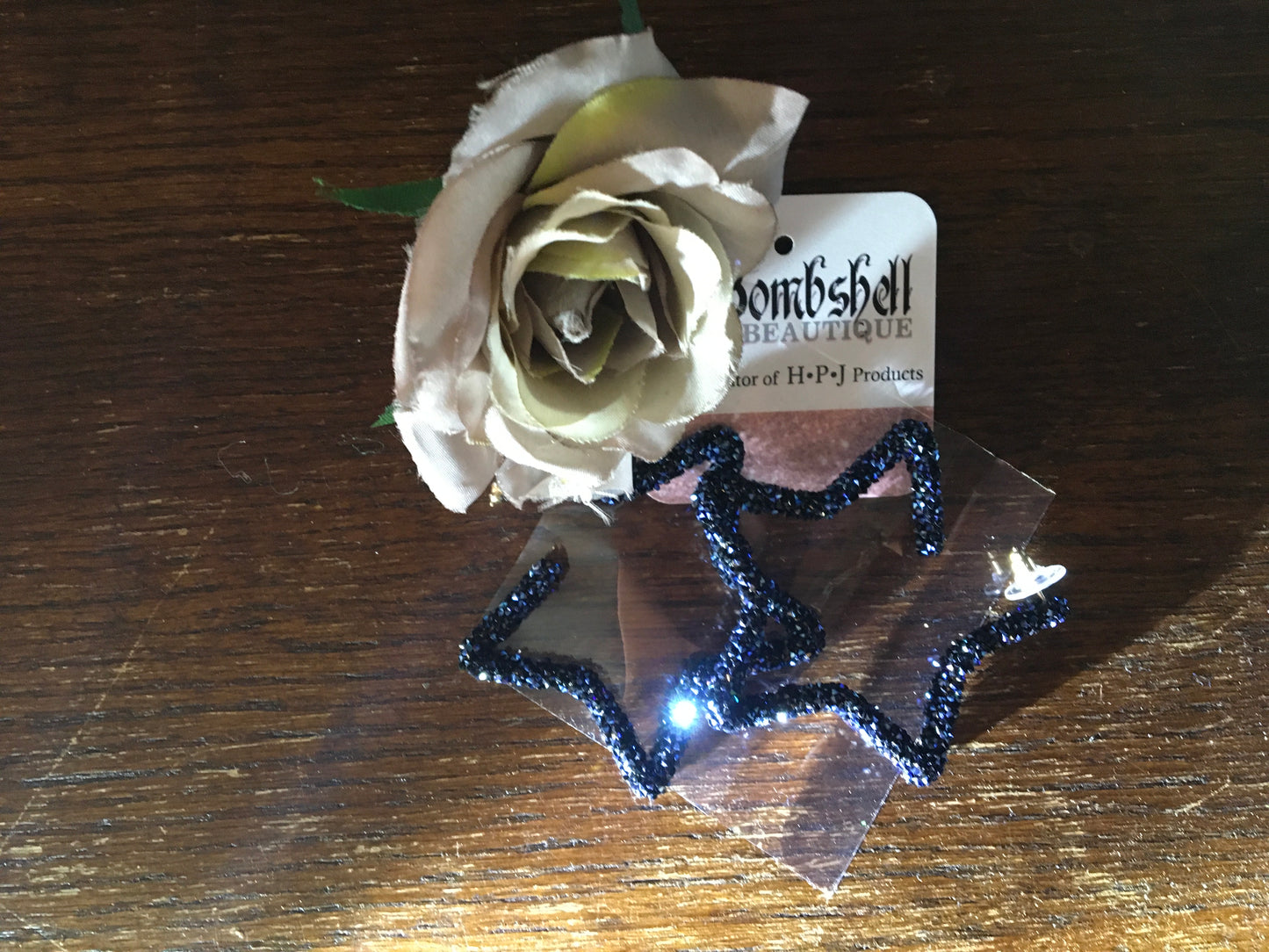 Shooting Star Glitter Hoops