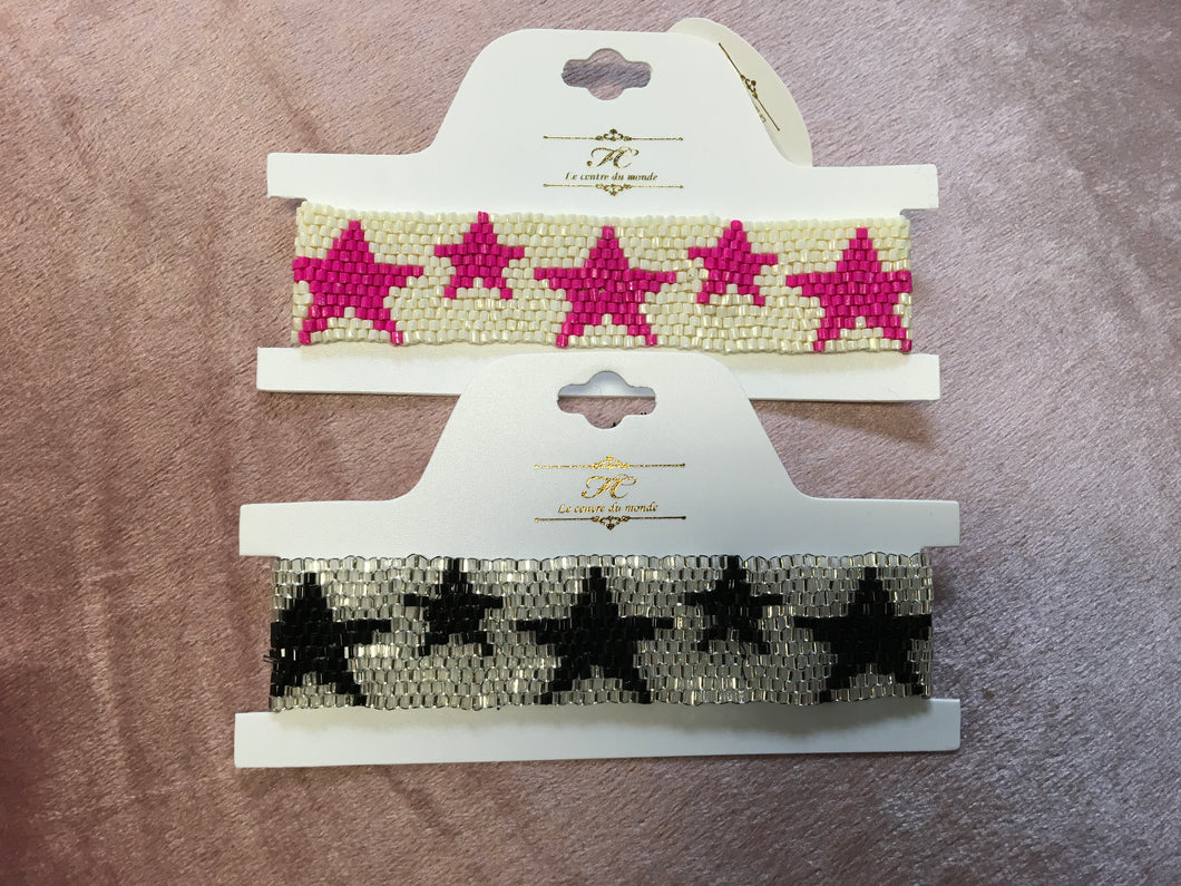 Adjustable Stars Beaded Bracelet