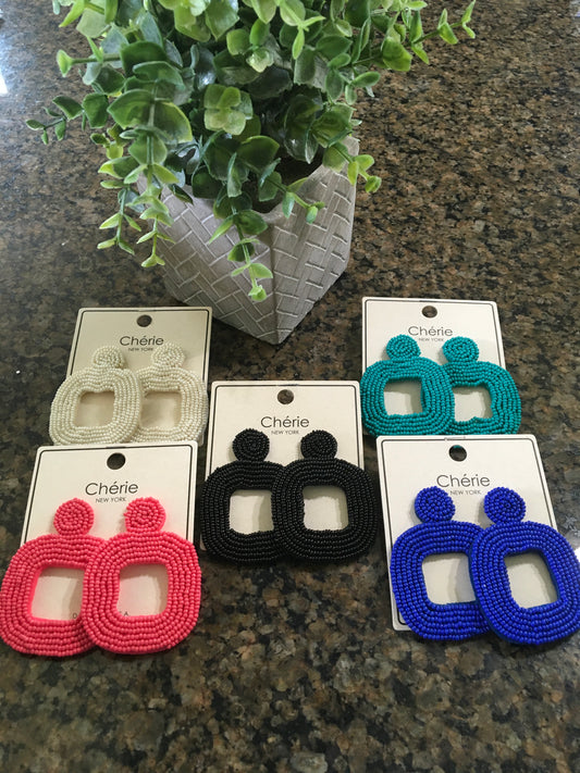 Square Beaded Earring