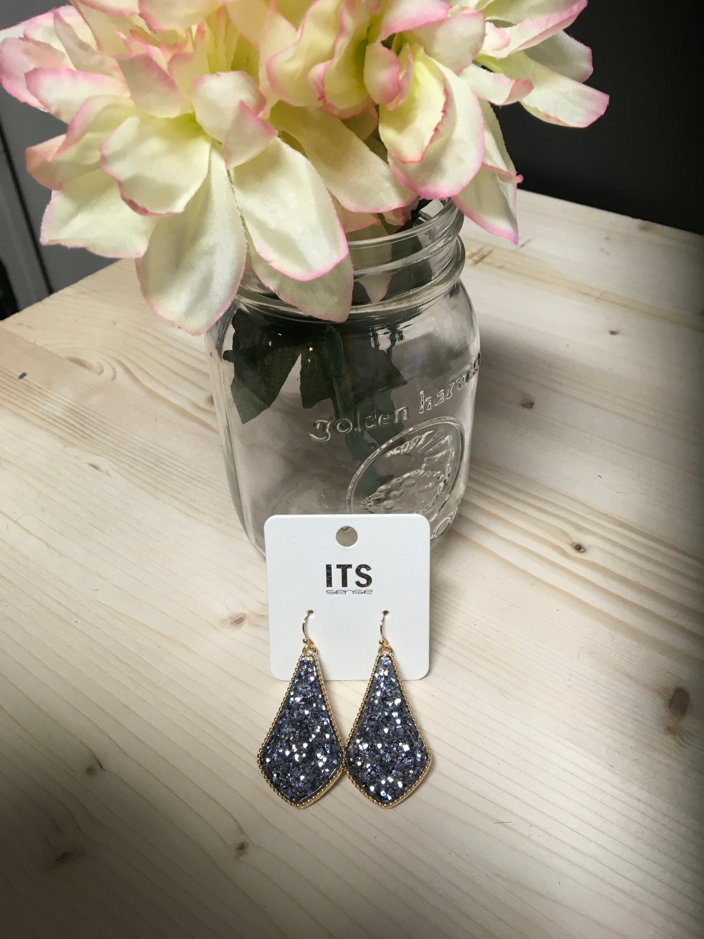 Glitter Western T-Drop Earrings