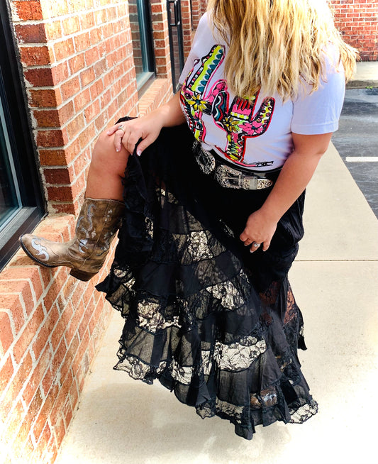 All Laced Up Maxi Skirt