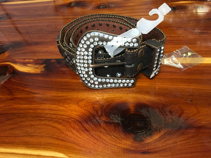 Lauren Leather Horseshoe Belt