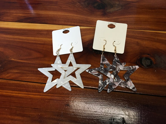 Acrylic Star Dangle Earrings