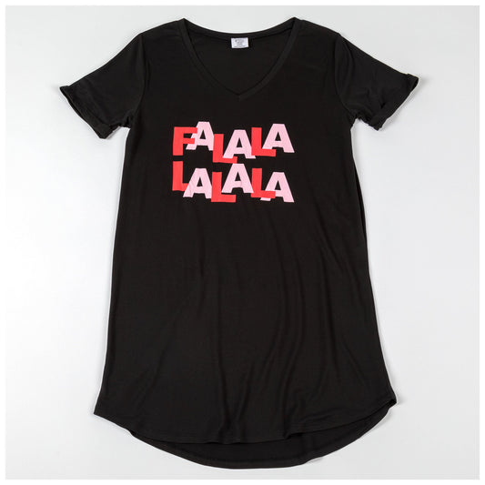 FALALALALA V-Neck Sleep Shirt